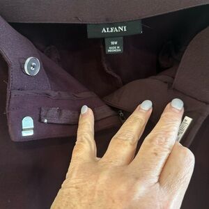 Alfani Plum Straight-Leg Trousers